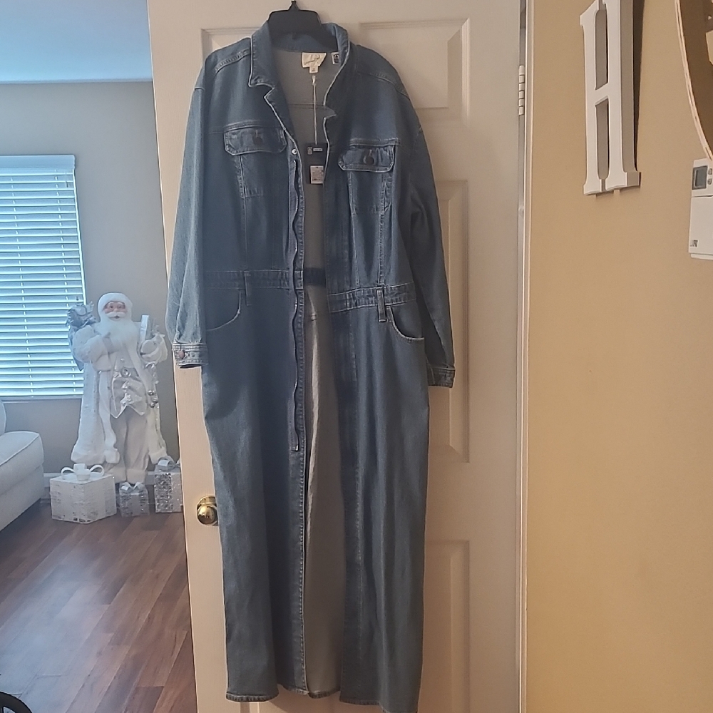 Universal Thread Women's Denim Long Maxi Dress SZ 16